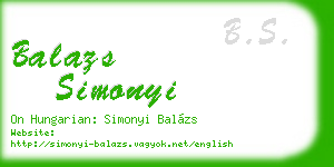 balazs simonyi business card